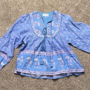 Antik Batik Blue Blouse size XS